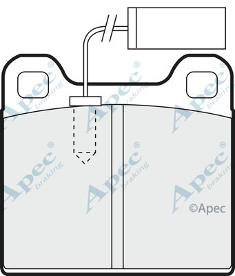 APEC BRAKING Комплект тормозных колодок, дисковый тормоз PAD768